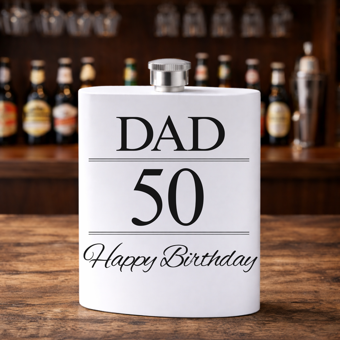 Personalised Birthday Name Hip Flask