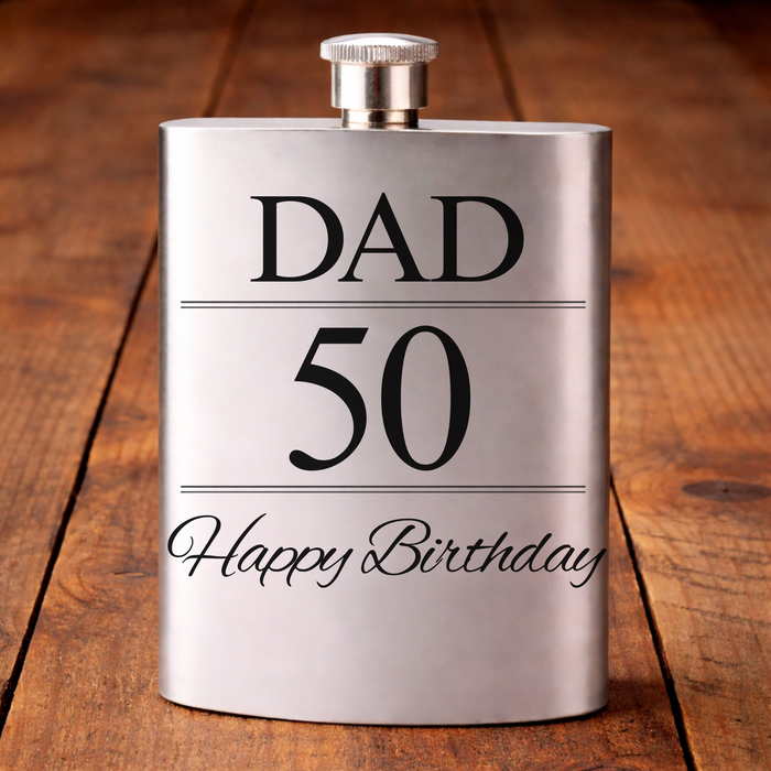 Personalised Birthday Name Hip Flask