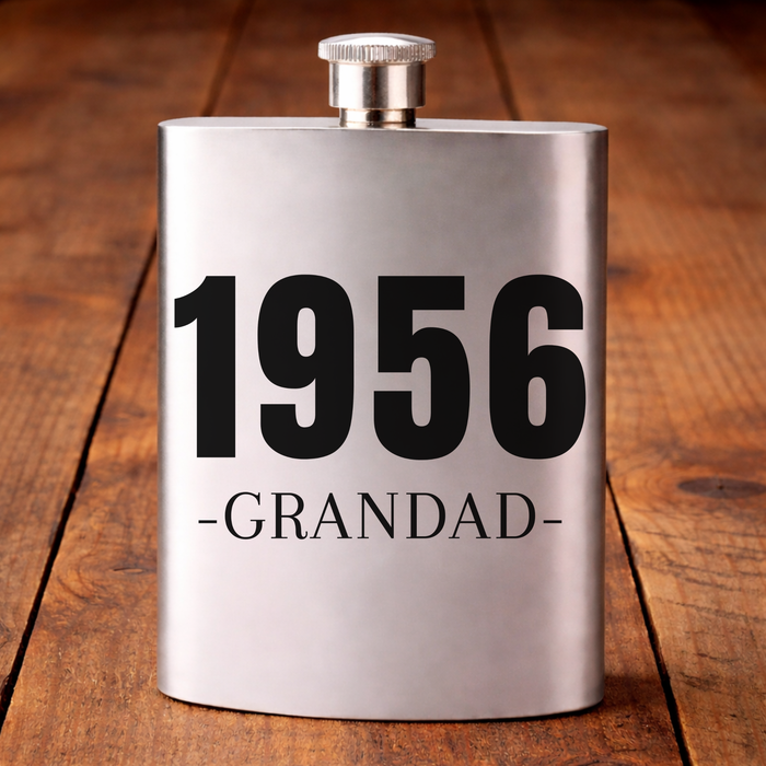 Personalised Birthday Year Hip Flask