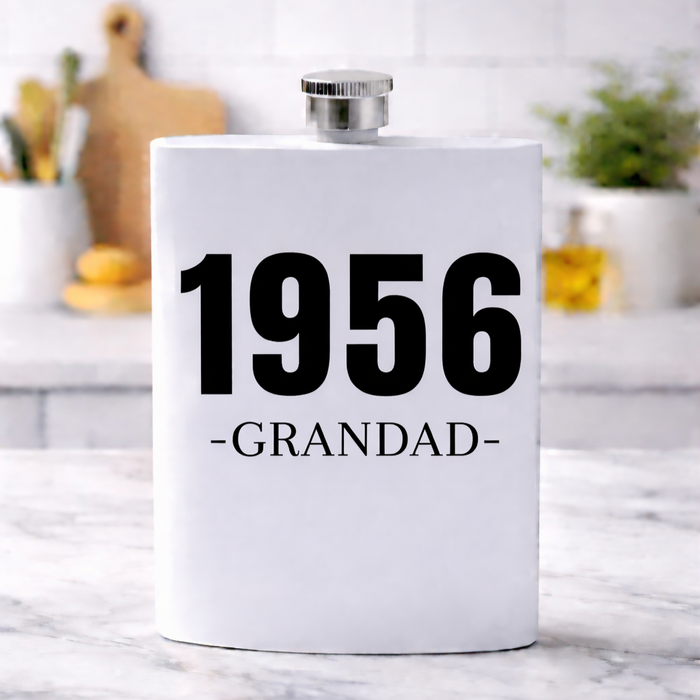Personalised Birthday Year Hip Flask