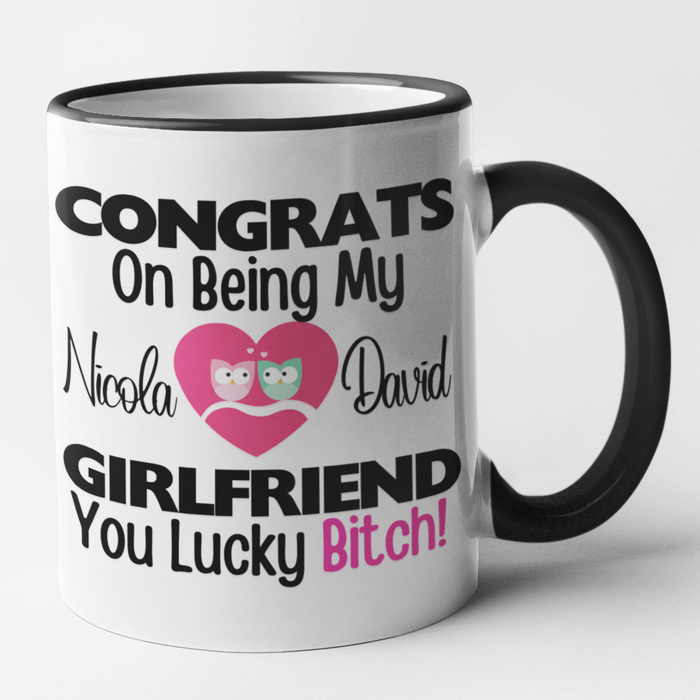 Congrats On Being My Boyfriend + Girlfriend Mug Set