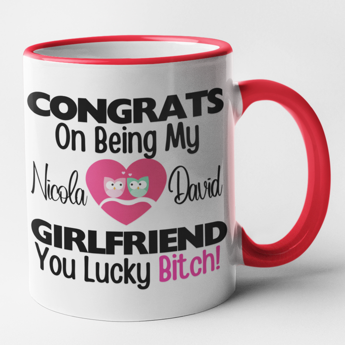 Congrats On Being My Boyfriend + Girlfriend Mug Set