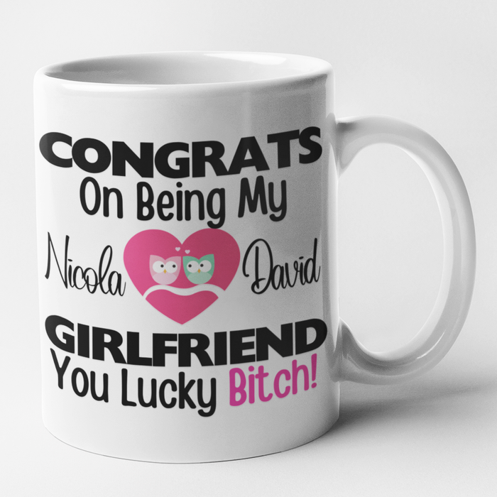 Congrats On Being My Boyfriend + Girlfriend Mug Set