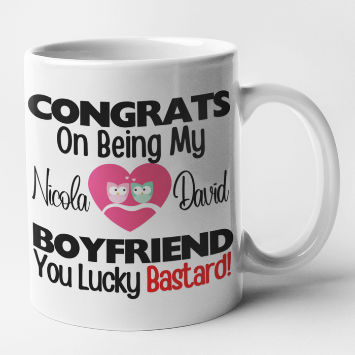 Congrats On Being My Boyfriend + Girlfriend Mug Set