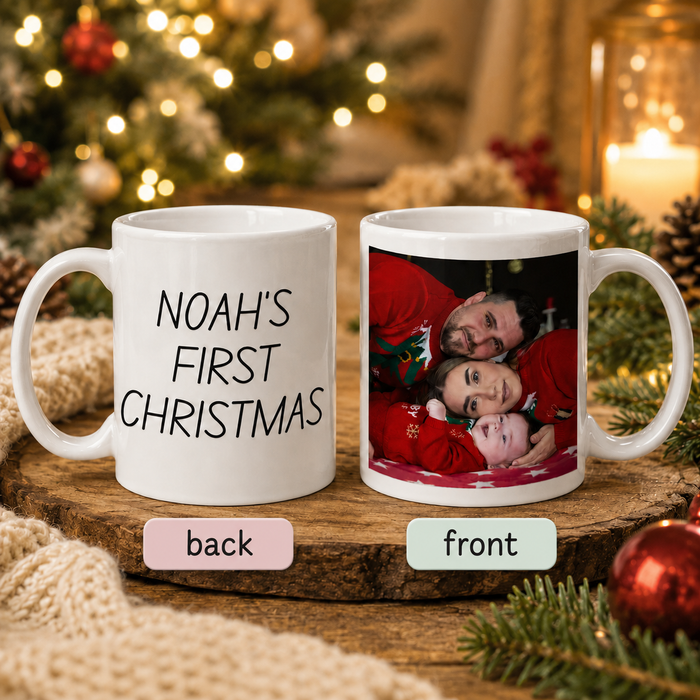 Personalised Photo Mug With Text