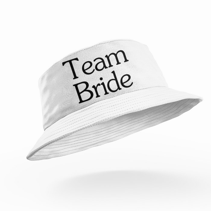 Add Custom Text Bride Hen Bucket Caps