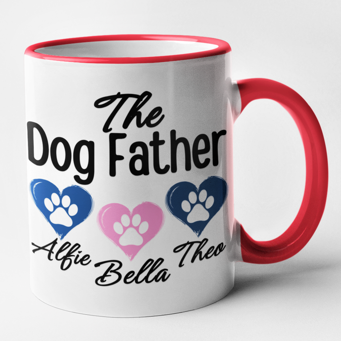 The Dog Father + Mother (Names) Mug Set