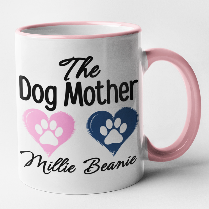 The Dog Father + Mother (Names) Mug Set