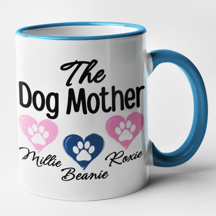 The Dog Father + Mother (Names) Mug Set