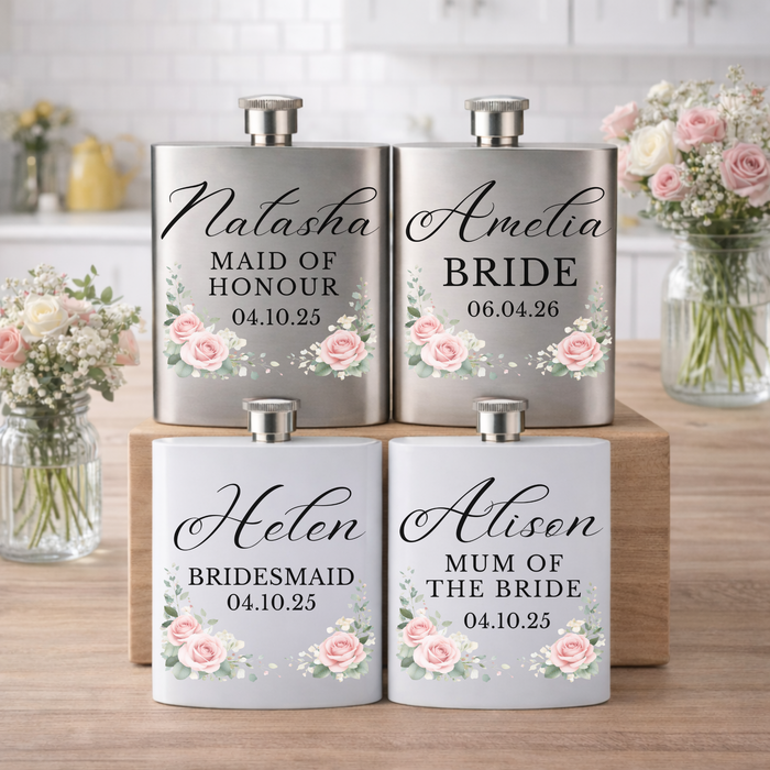 Personalised Floral Bridal Party Wedding