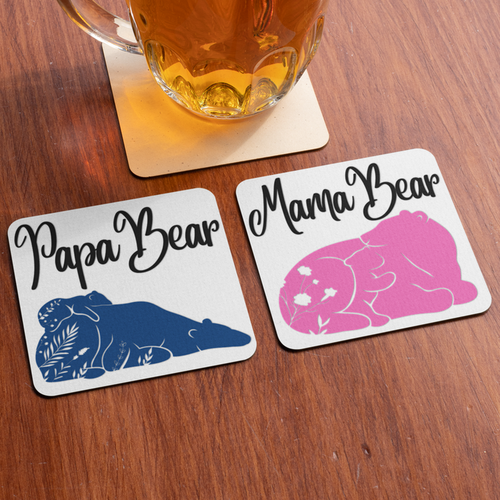 Mama Bear + Papa Bear (Coaster Set)