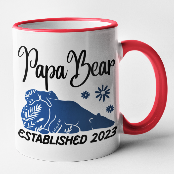 Papa Bear + Mama Bear Est (Add Year) Mug Set
