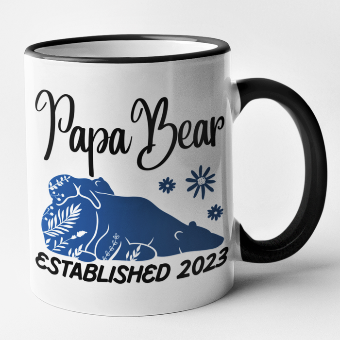 Papa Bear + Mama Bear Est (Add Year) Mug Set
