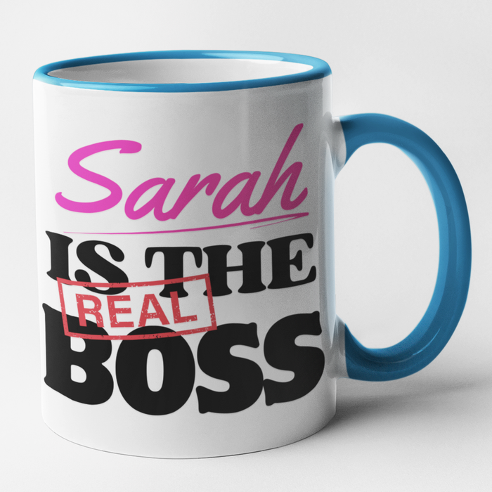 (Add Names) The Boss + The Real Boss Mug Set