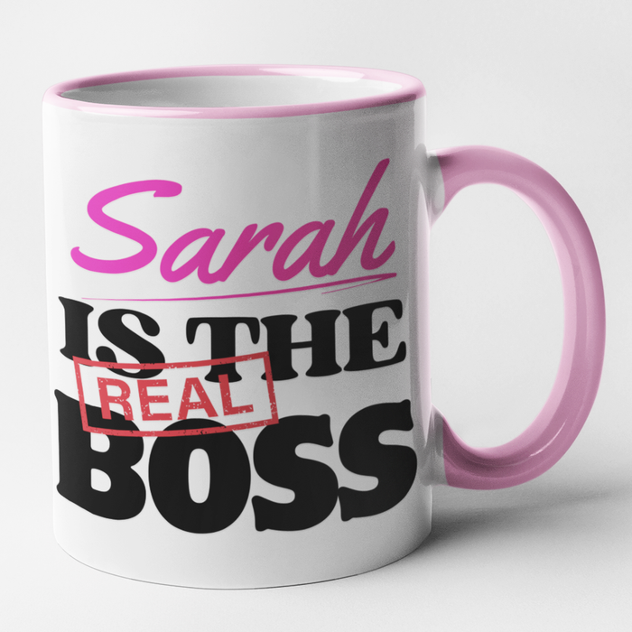 (Add Names) The Boss + The Real Boss Mug Set