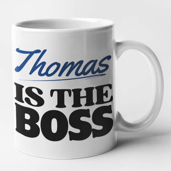 (Add Names) The Boss + The Real Boss Mug Set
