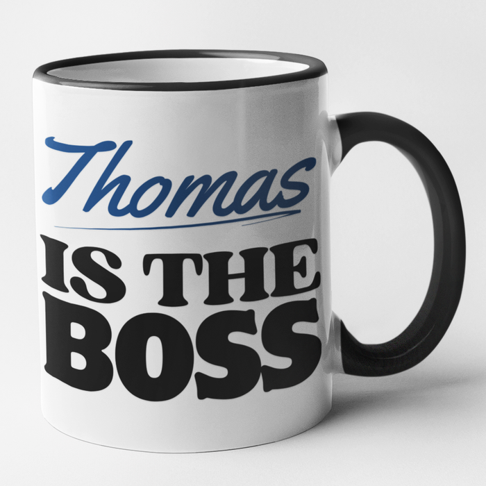 (Add Names) The Boss + The Real Boss Mug Set