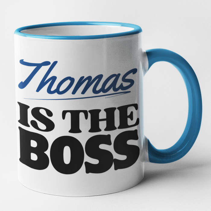 (Add Names) The Boss + The Real Boss Mug Set