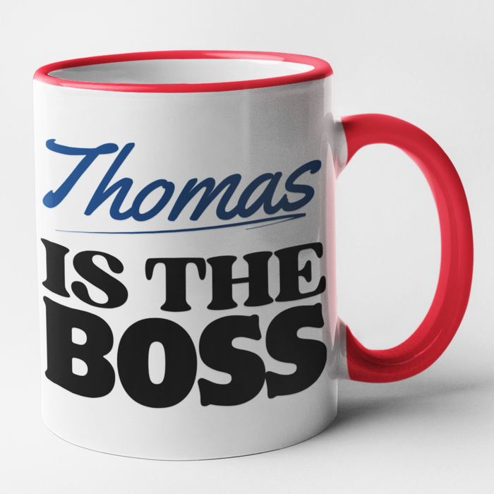 (Add Names) The Boss + The Real Boss Mug Set
