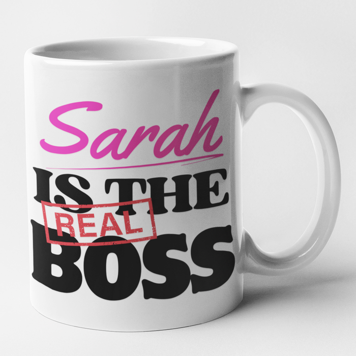 (Add Names) The Boss + The Real Boss Mug Set