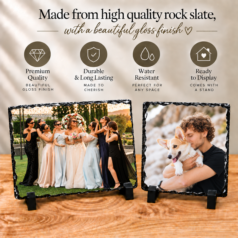 Slate Photo With Optional Text
