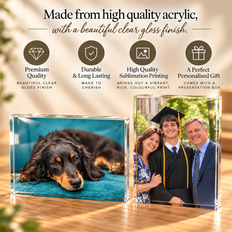 Personalised Acrylic Large Photo Block