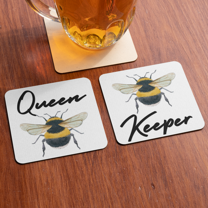 Queen Bee + Bee Keeper (Coaster Set)