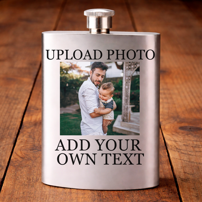 Personalised Upload Photo Hip Flask