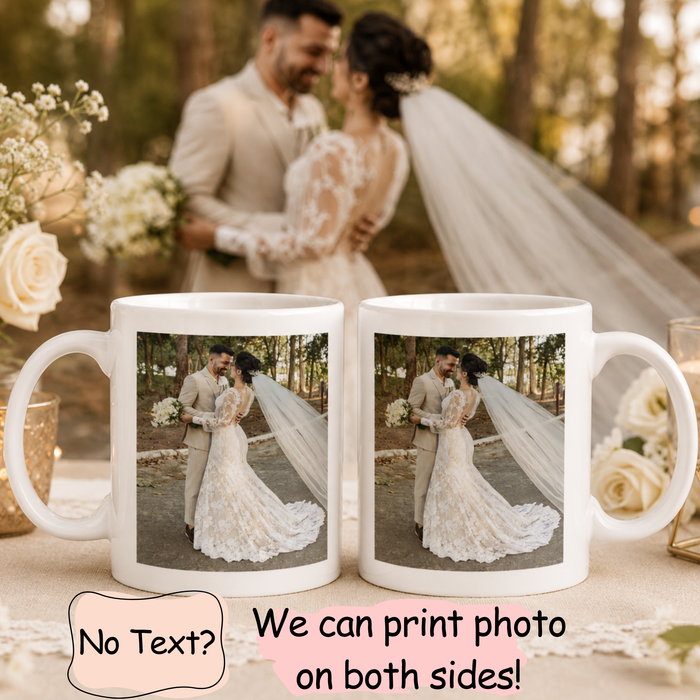 Personalised Photo Mug With Text