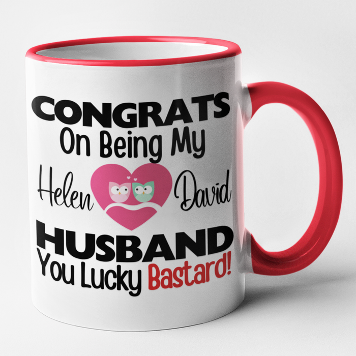 Congrats On Being My Husband + Wife Mug Set