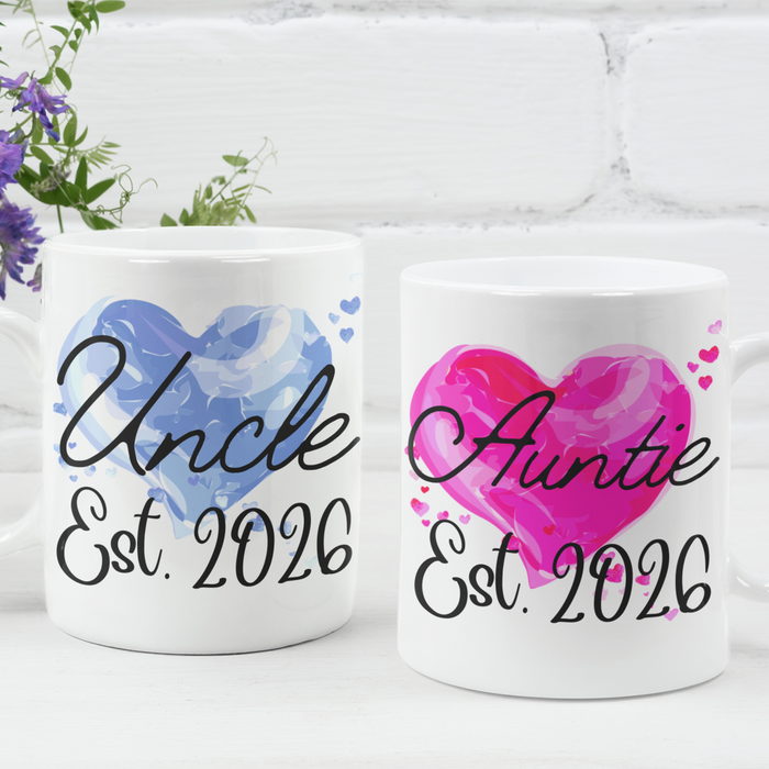 Auntie + Uncle Est 2026 (Mug Set)