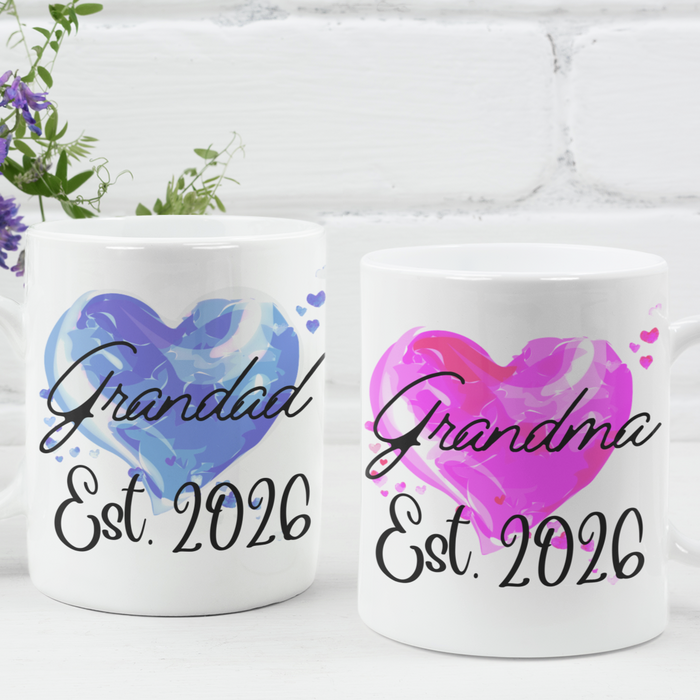 Grandma + Grandad Est 2026 (Mug Set)