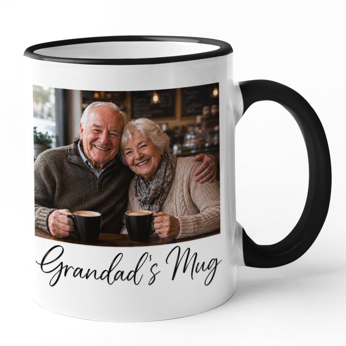 Personalised Polaroid Square Photo Mug With Text