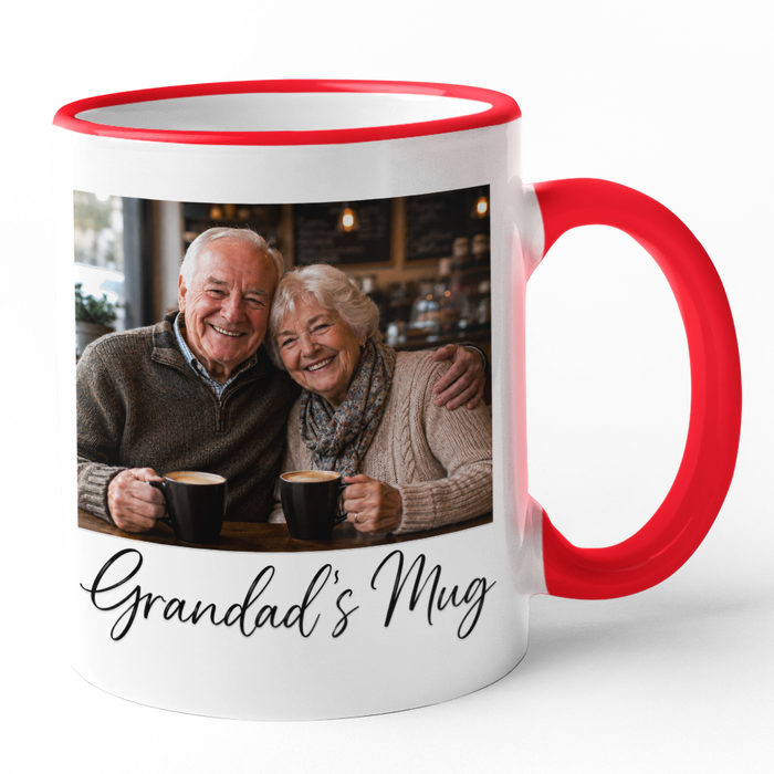 Personalised Polaroid Square Photo Mug With Text