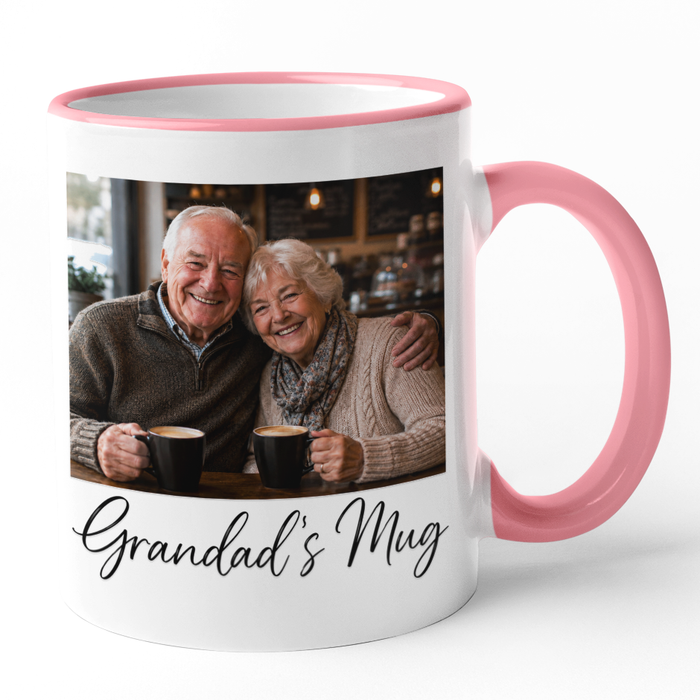 Personalised Polaroid Square Photo Mug With Text
