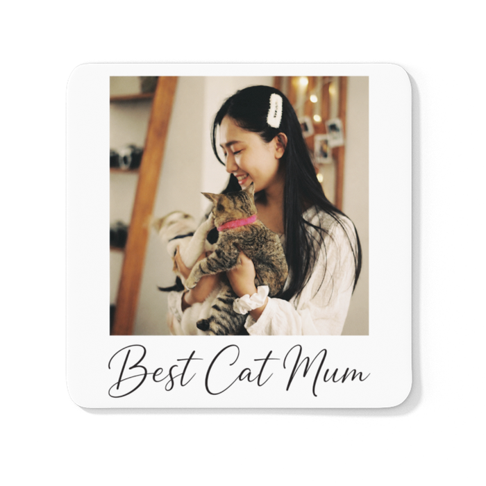 Personalised Polaroid Square Photo Mug With Text