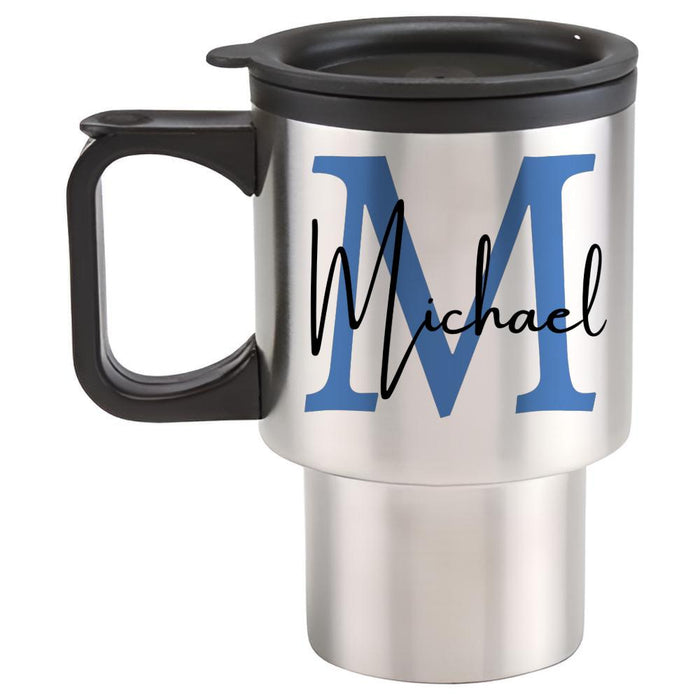 Blue Initial & Name